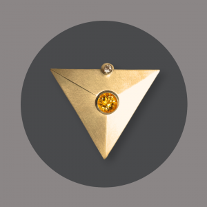 Dreieck für Wickelring goldplattiert