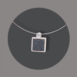 Anhänger eckig Silber Kristallachat