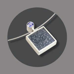 Anhänger Kristallachat und Tansanit