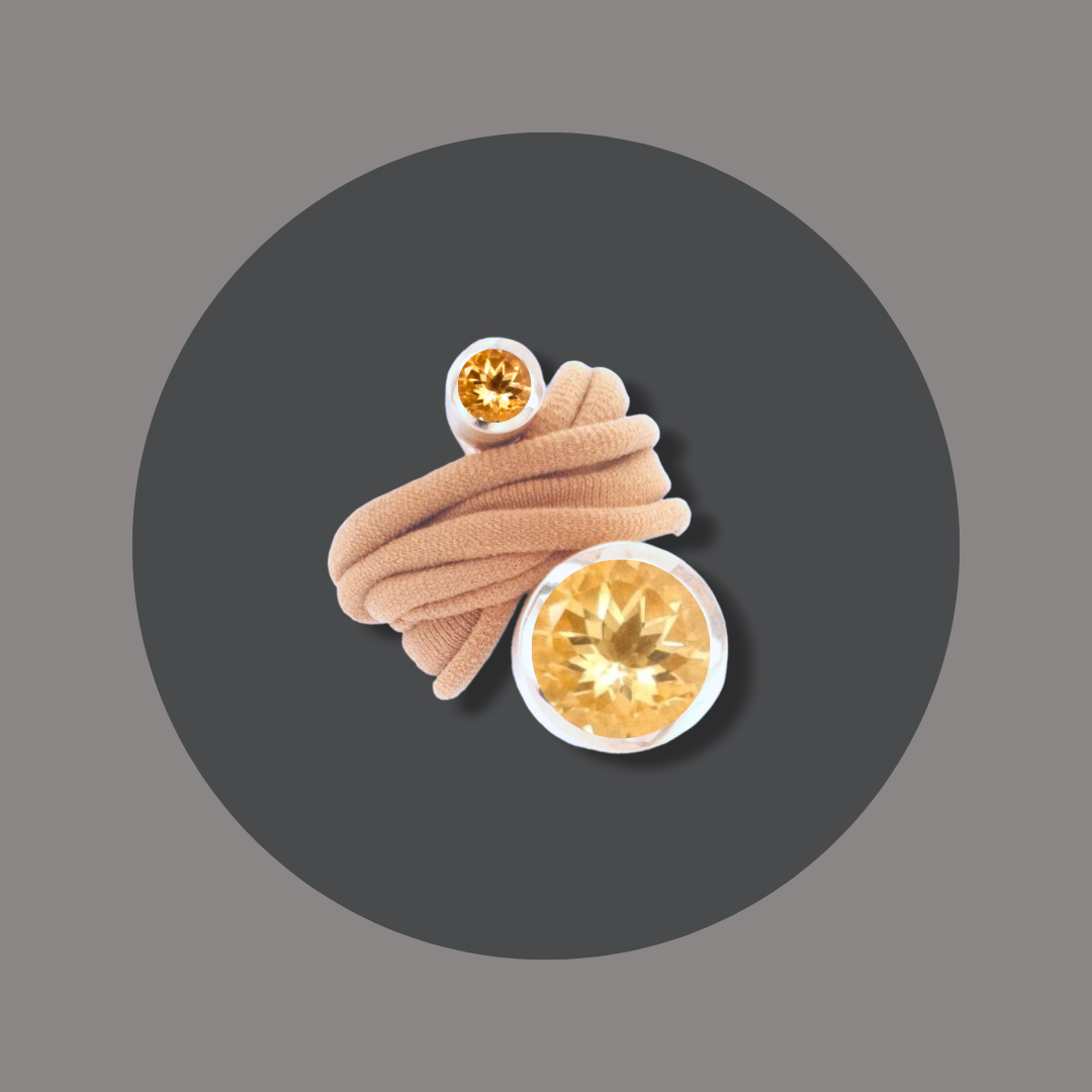 Wickelring Silber mit Citrin