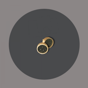 Ohrstecker rund Silber goldplattiert Kristallachat