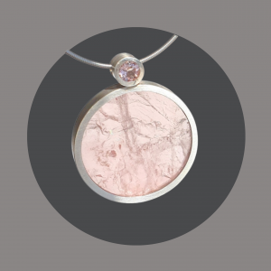 Anhänger Silber, Rosenquarz mit Morganit
