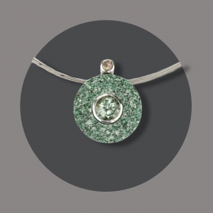 Edelsteinscheibe für Wickelring