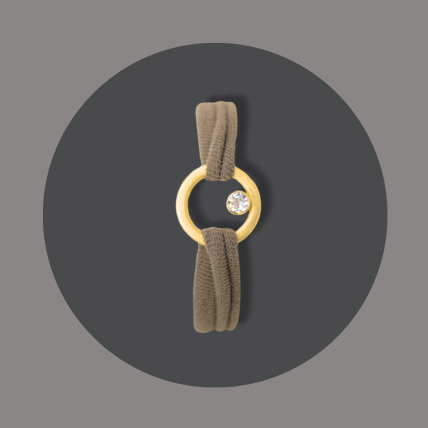 Armband Silber,gelbgoldplattiert mit Bergkristall
