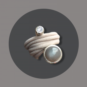 Wickelring Silber mit Mondstein