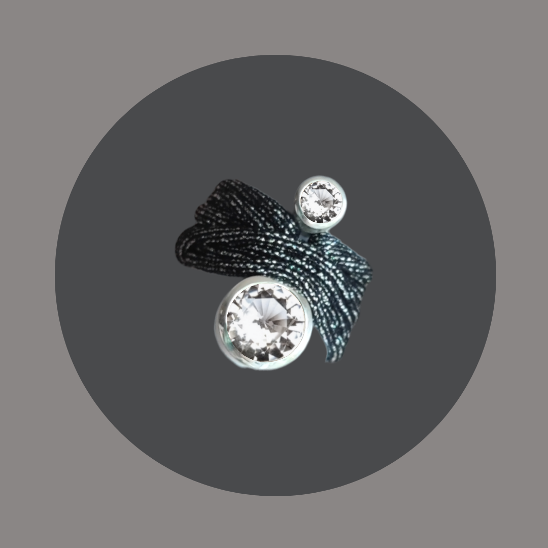 Wickelring MINI Silber Bergkristall