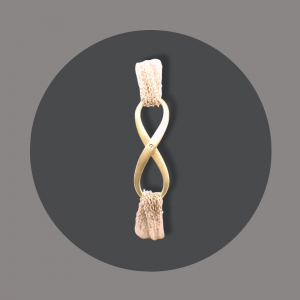 Armband Infinity Silber gelbgoldplattiert mit Brillant