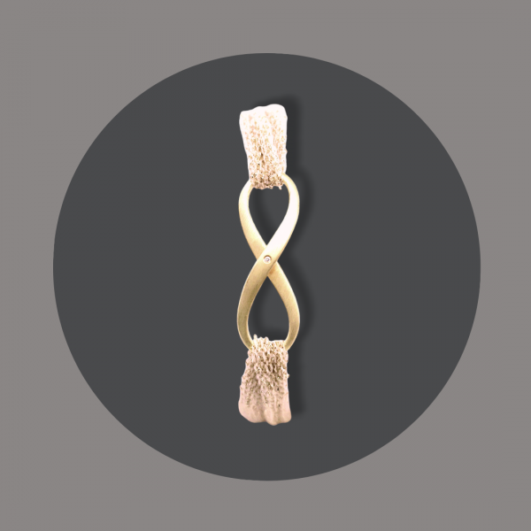 Armband Infinity Silber gelbgoldplattiert mit Brillant
