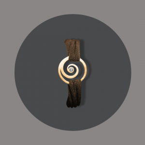 Armband Spirale goldplattiert mit Brillant