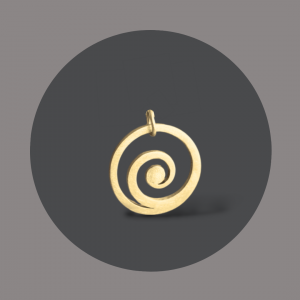 Anhänger Spirale Silber goldplattiert