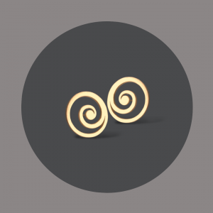Ohrstecker Spirale goldplattiert