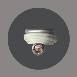 Wickelring Silber mit Rauchquarz