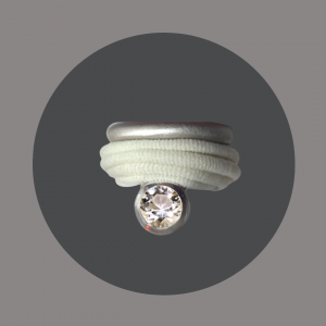 Wickelring Silber mit Bergkristall