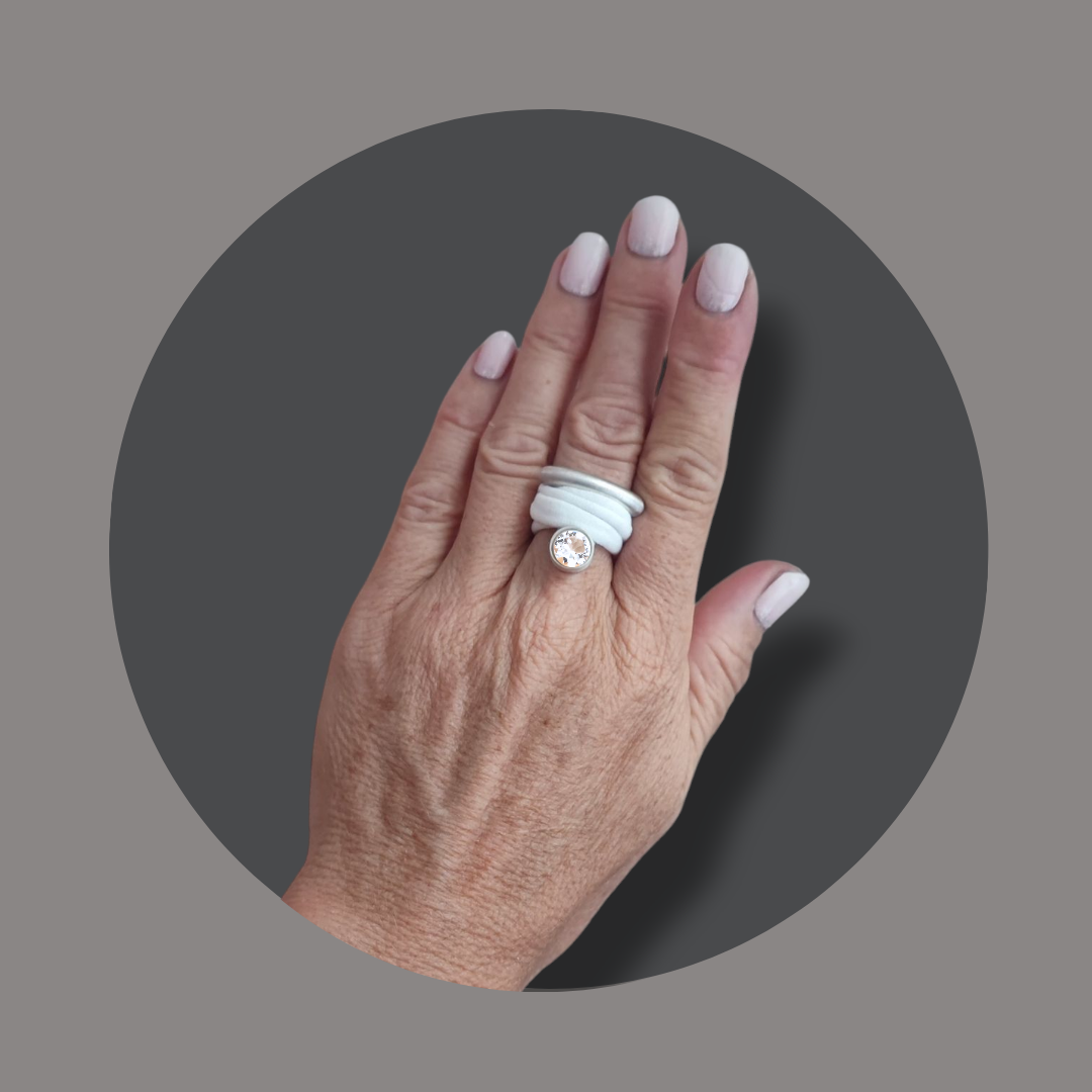 Wickelring Silber mit Rauchquarz – Bild 2