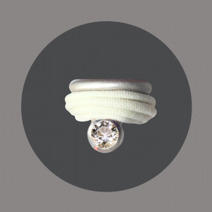 Wickelring Silber mit Bergkristall