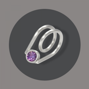 Spiraling Silber mit Amethyst