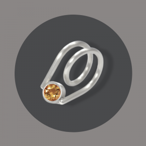 Spiralring Silber mit Citrin