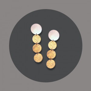 Ohrhänger Silber mit Feingold