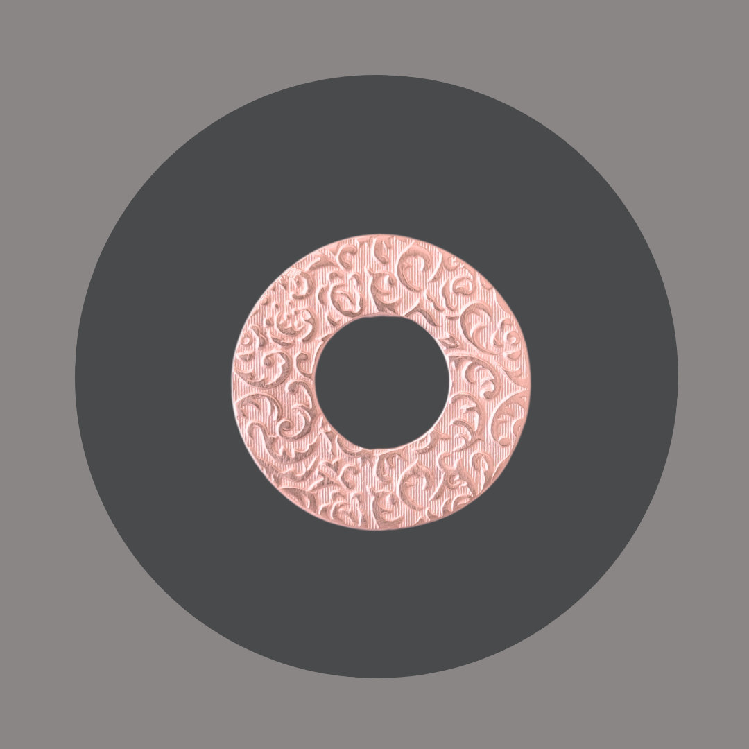 Scheibe Ornament roségoldplattiert für Mini Wickelring – Bild 2