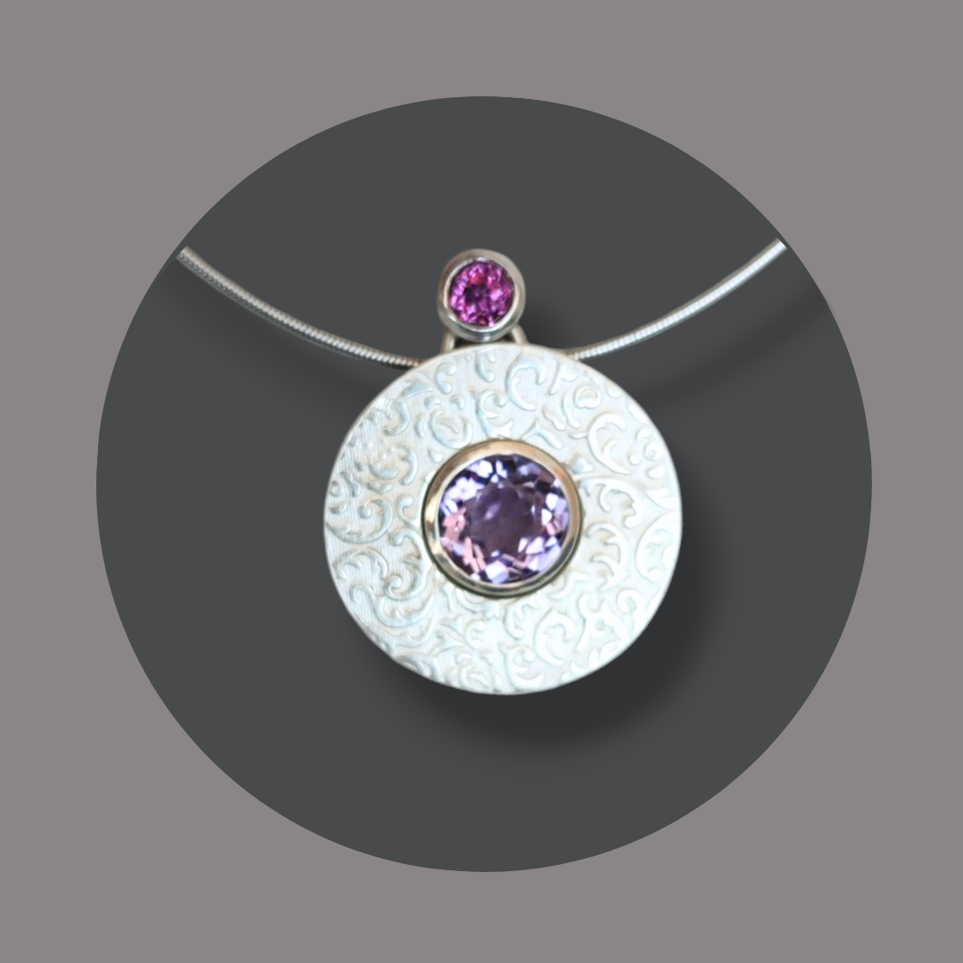 Silberscheibe Ornament für Mini Wickelring