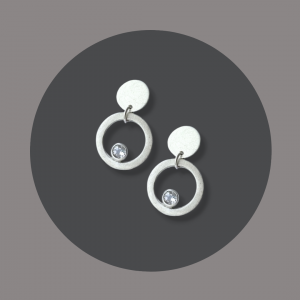 Ohrhänger Silber mit Bergkristall