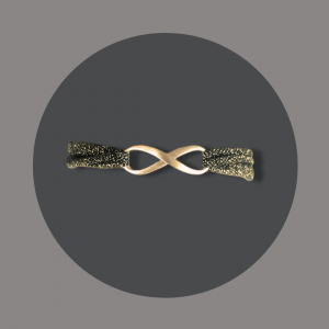 Armband Infinity Silber goldplattiert klein