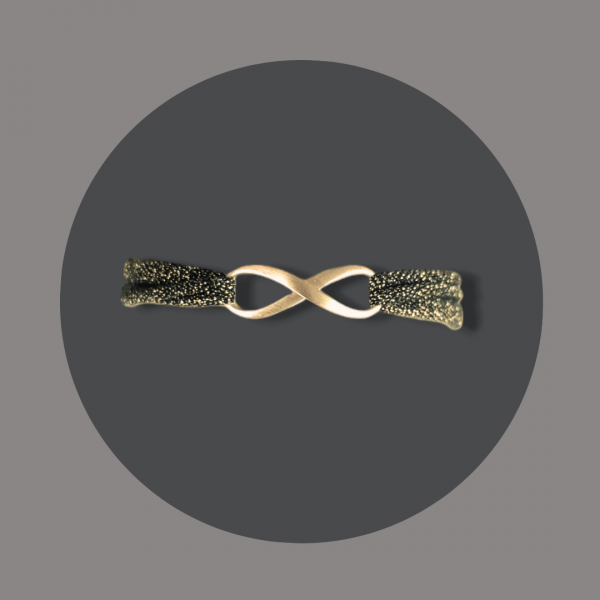 Armband Infinity Silber goldplattiert klein