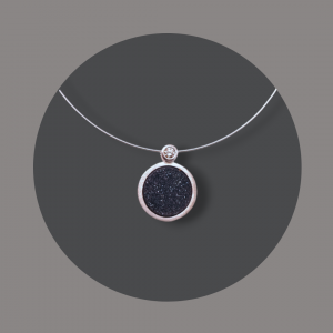 Anhänger rund Silber Kristallachat Brillant