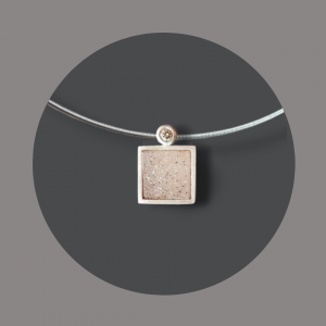 Anhänger eckig Silber Kristallachat Brillant