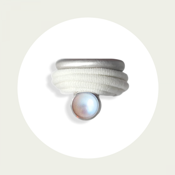 Wickelring Silber mit Zuchtperle