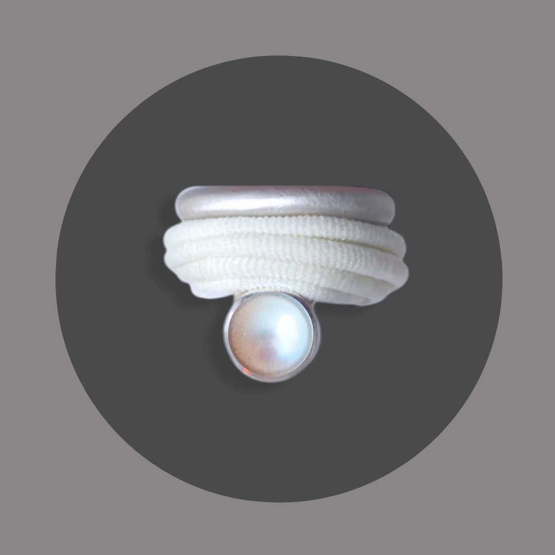 Wickelring Silber mit Zuchtperle