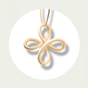 Anhänger Infinity Bond Silber goldplattiert