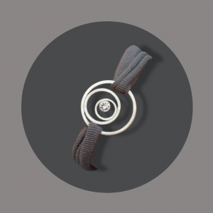 Armband Circle Silber mit Bergkristall