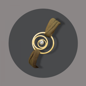 Armband Circle Silber goldplattiert mit Bergkristall