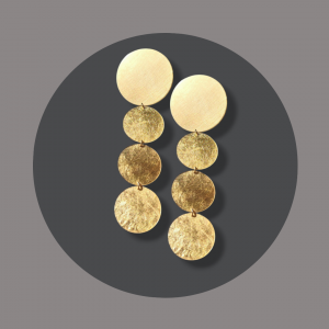 Ohrhänger goldplattiertes Silber mit Feingold groß