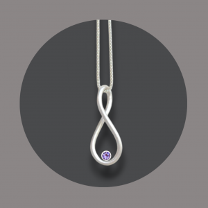 Infinity Anhänger Silber Amethyst