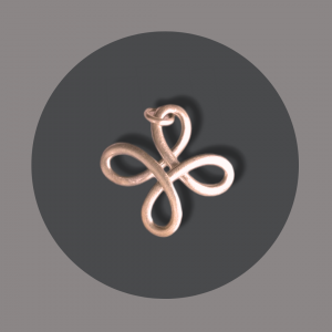 Anhänger Infinity Bond Silber rosegoldplattiert mittelgroß