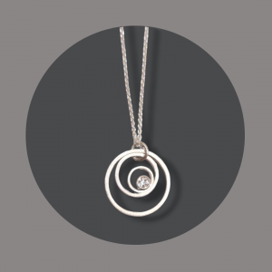 Anhänger Circle mit Kette in Silber