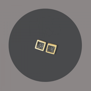 Ohrstecker goldplattiertes Silber, Kristallachat