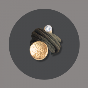 Wickelring goldplattiert mit Ornament