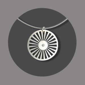 Anhänger Sun Classic Silber mit Diamant