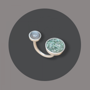 Doppelring Fuchsit mit Kristallachat